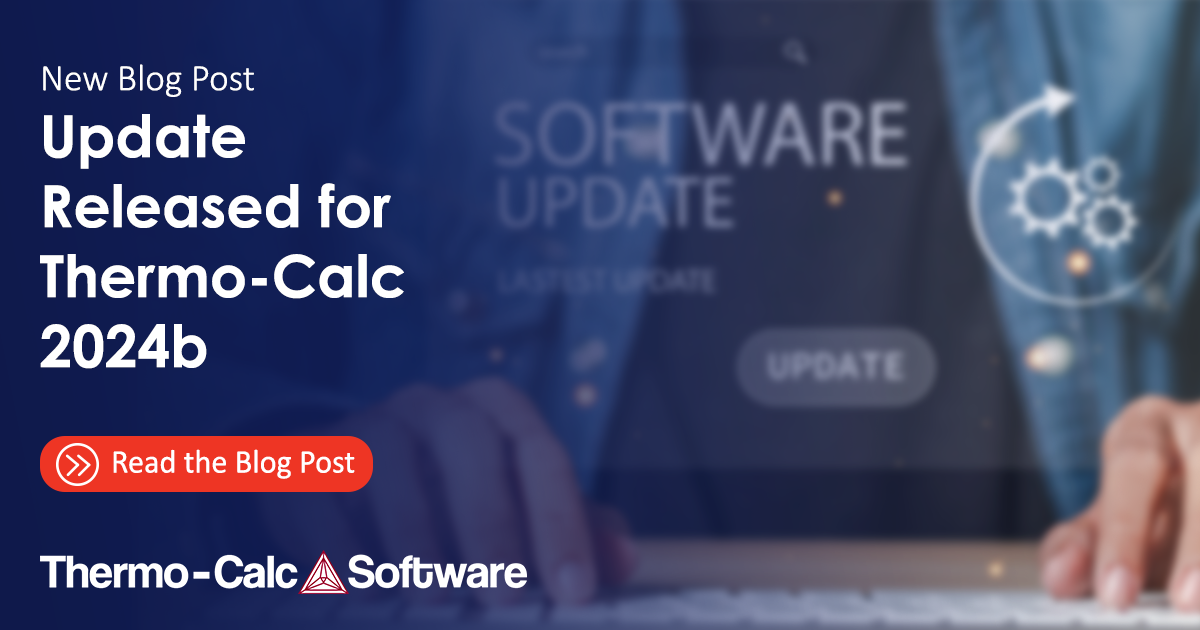 Update Released For Thermo Calc B Thermo Calc Software