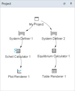 Screenshot of a project tree with two completely separate calculations. 