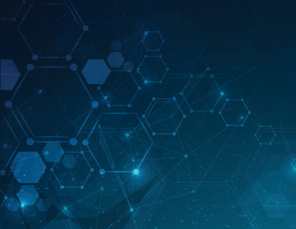 Molecule structure abstract - half