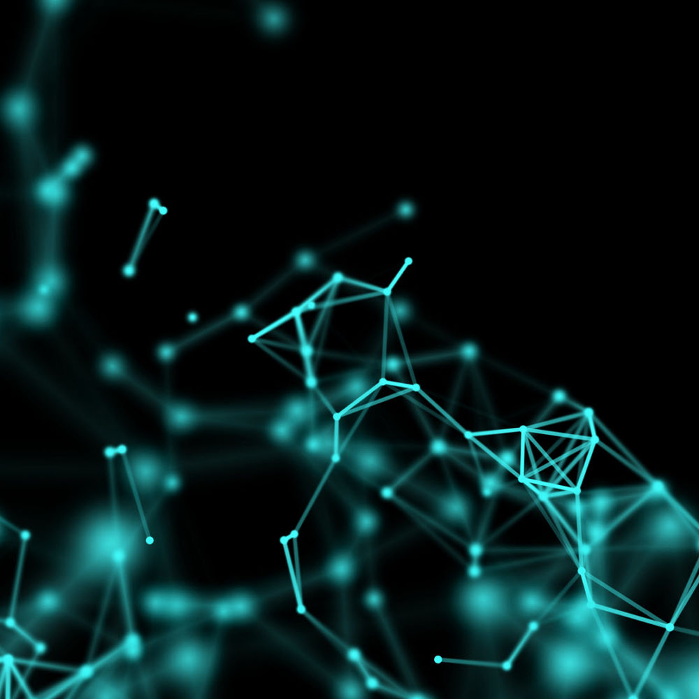 Abstract technology molecules - header
