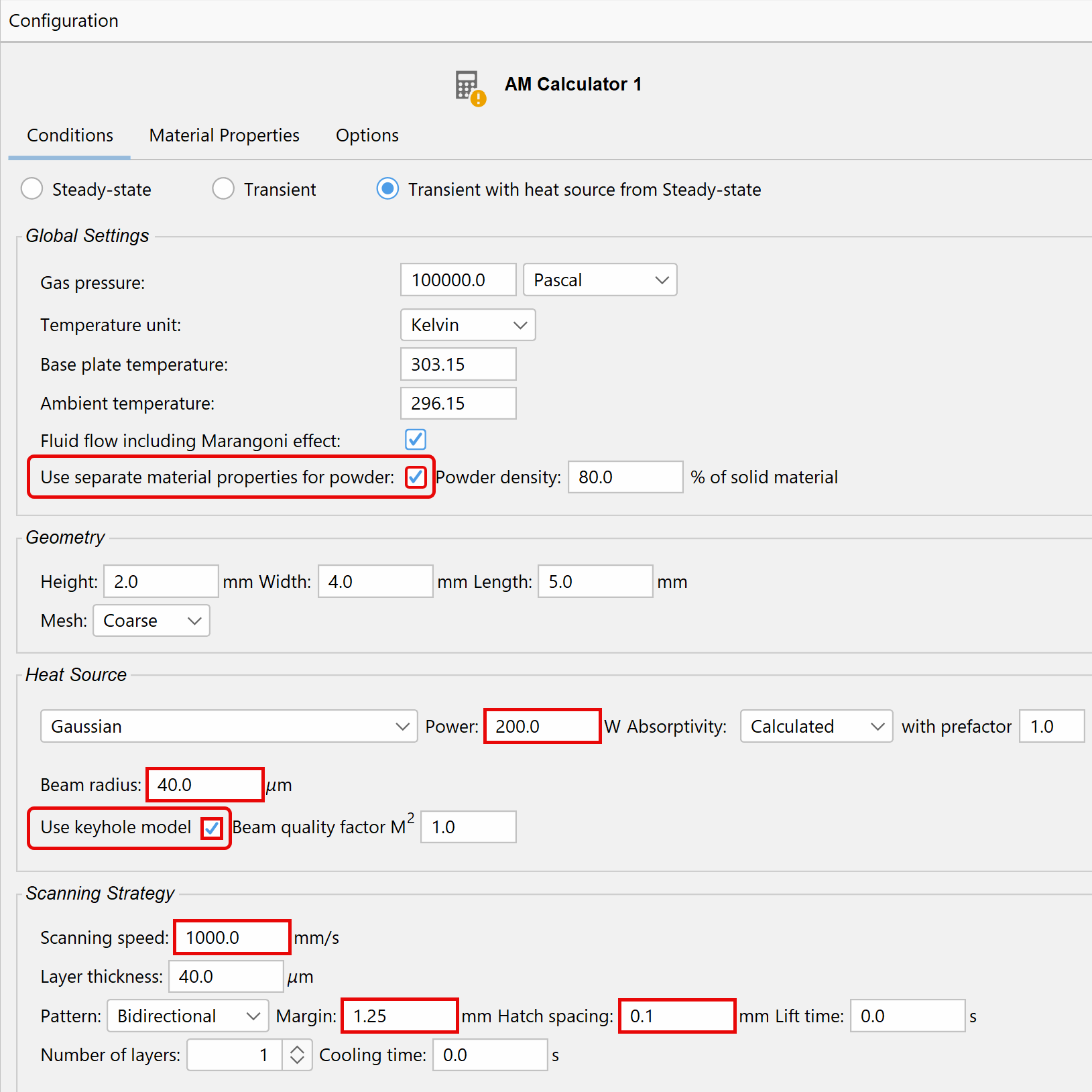 New default settings in the AM Module as of 2026a.