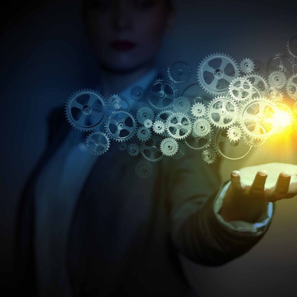 Gears in Hand with Light RHS - Header