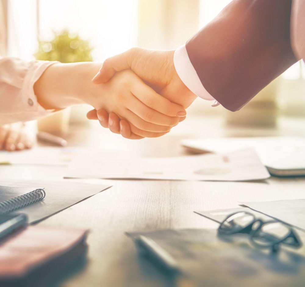 Shaking hands