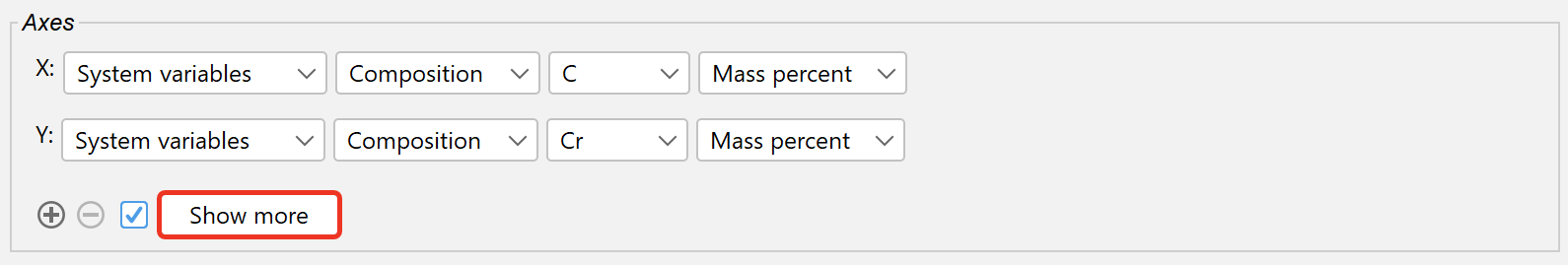 Users must select the Show more button (bottom) then uncheck Automatic scaling (top) to enable the Swap button.