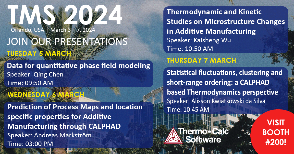 TMS 2024 ThermoCalc Software