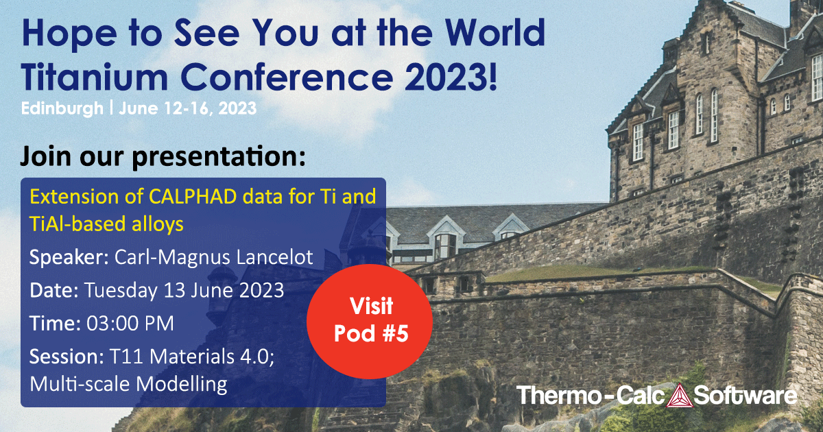 World Titanium Conference 2023 ThermoCalc Software