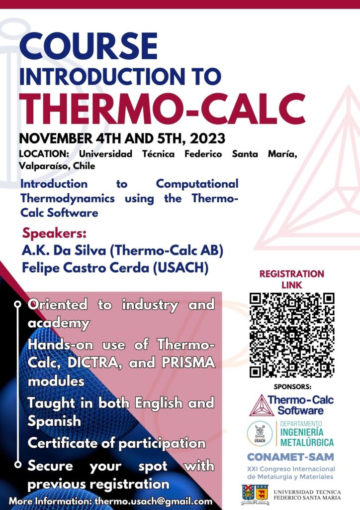 Flyer for TC-course during CONAMET-SAM-2023.